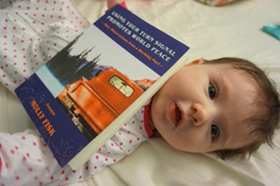 baby with book